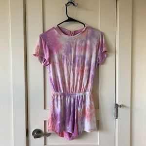 American apparel tie dye cozy romper